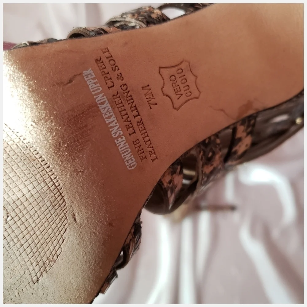 Leon Max Python Sandals 7.5M - Picture 6 of 8
